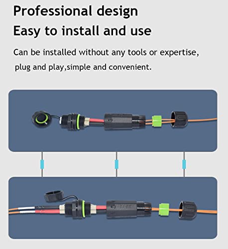 Penglin 2Pcs Lc Optical Fiber Waterproof Connector,Lc To Lc Fiber Optic Cable Coupler Singlemode Duplex Waterproof Fiber Optic Panel Adapter #TOP5