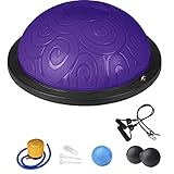 SEGURO Y DURADERA: la pelota de PVC estructurada y la base plana ABS ofrecen estabilidad y durabilidad superior, para una operación impermeable de larga duración. Las ranuras alrededor del inflador minimizan el desgaste. Resiliencia hasta 300 kg.