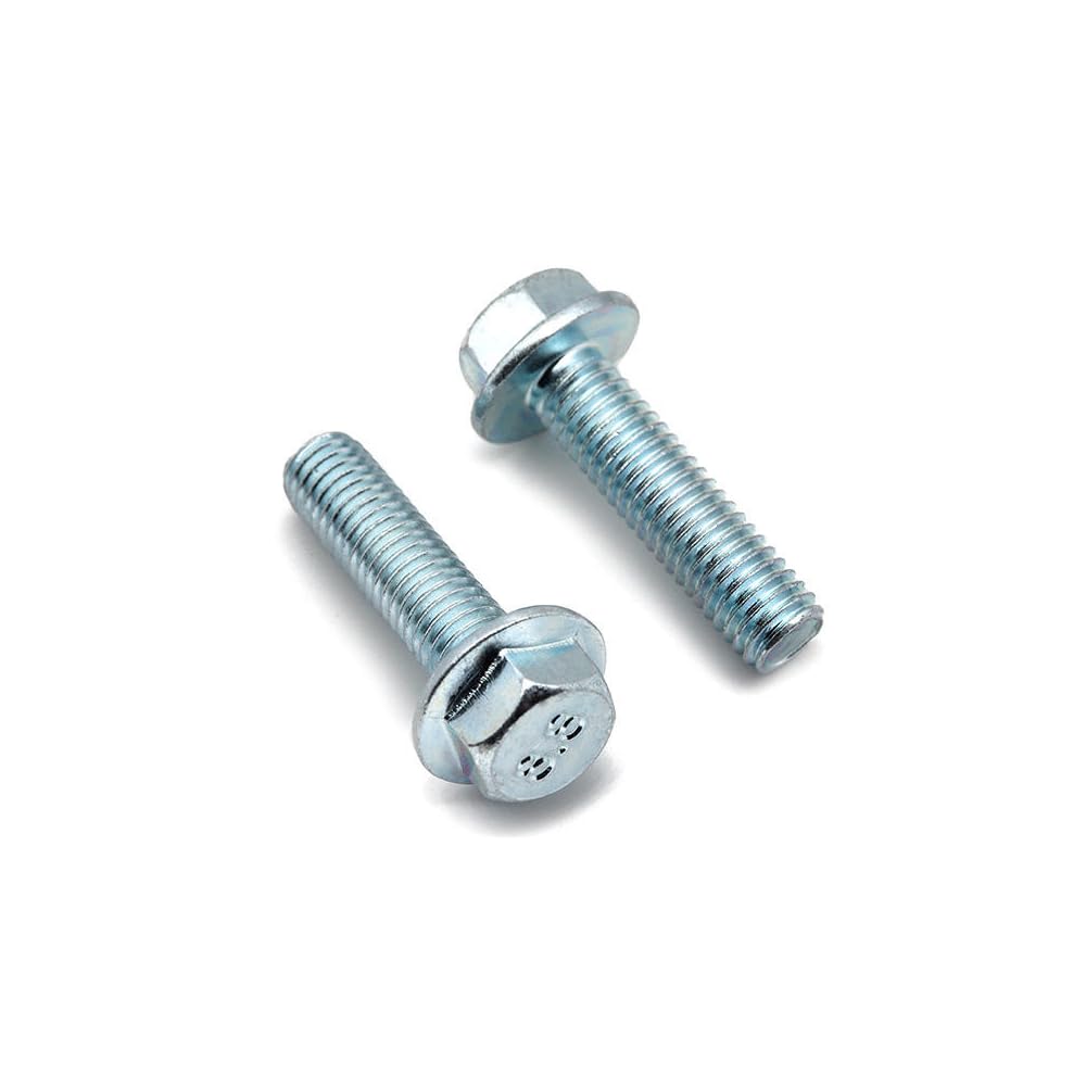 Nuts About Bolts M10 x 40mm Flanged Hexagon Head Bolts | Zinc Plated | Grade 8.8 High Tensile | DIN 6921 | Automotive, Machinery & Structural Fixings - Pack of 10
