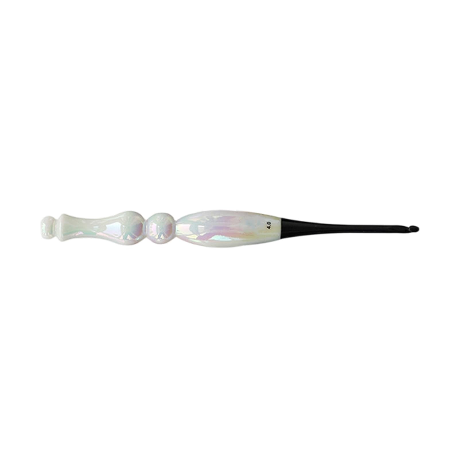 Luckgoni As Picture Multiple Size White Acrylic Crochet Hook With Large Ergonomic Handle For Comfortable Knitting And Crafting Projects
