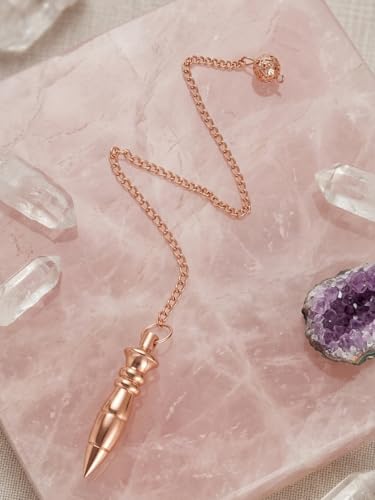 Image of Egyptian Cut Copper Pendulum for Reiki Healing, Dowsing & Chakra Balancing - Uranus Style Divination & Meditation Tool for Energy Cleansing