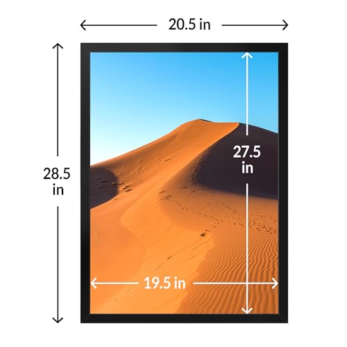 LaVie Home 20x28 Picture Frame for Wall Display, 20x28 Black Picture Frame with HD Plexiglas, 20 x 28 Poster Frame 1 Pack, Display Frame for Vertical or Horizontal, Classic Collection