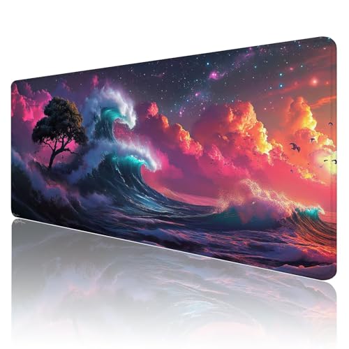 Tapis de souris paysage grand format pour décoration de bureau PC
