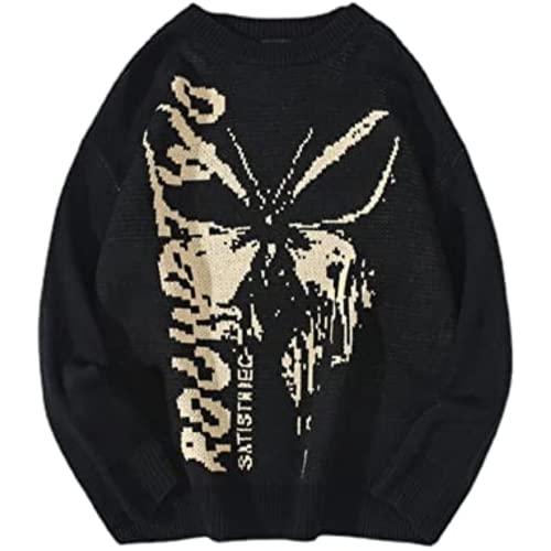 *p(R)ojectR®︎ Logo Knit Sweater Ponitrack Y2K Hip Hop Knit Sweater Grunge Butterfly