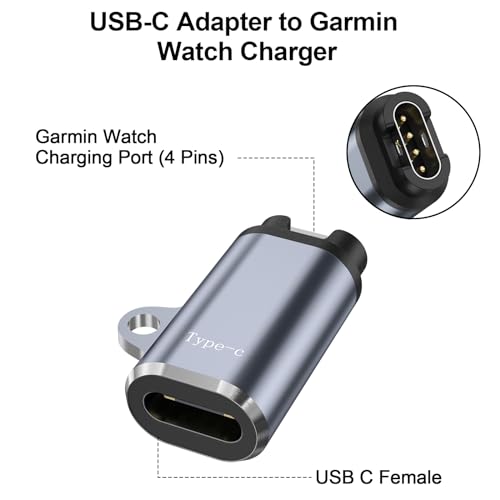 Image of Meliya Charger Type C Adapter for Garmin Watch, USB C Cable Compatible for Garmin Fenix 7 / 7S /7X /6 /6S /6X /5 /5 Plus /5X /5X Plus /5S /5S Plus, Instinct 2 /2S /Tide /Tactical, Forerunner, Vivomove