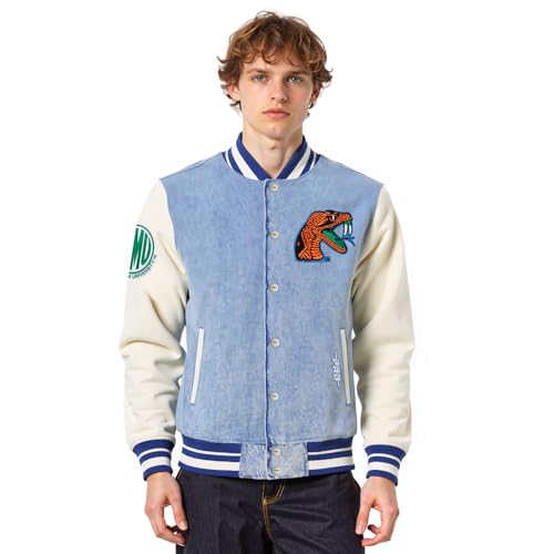 Pro Standard Mens Florida A&M Rattlers Varsity Blues Jacket Denim/Linen L