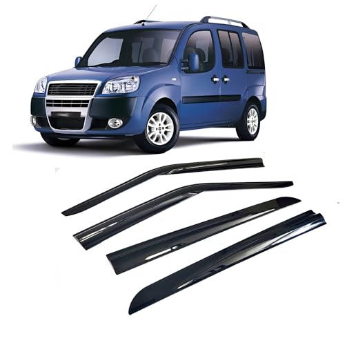 Déflecteurs d'air Fiat Doblo II protection pluie fenêtre latérale