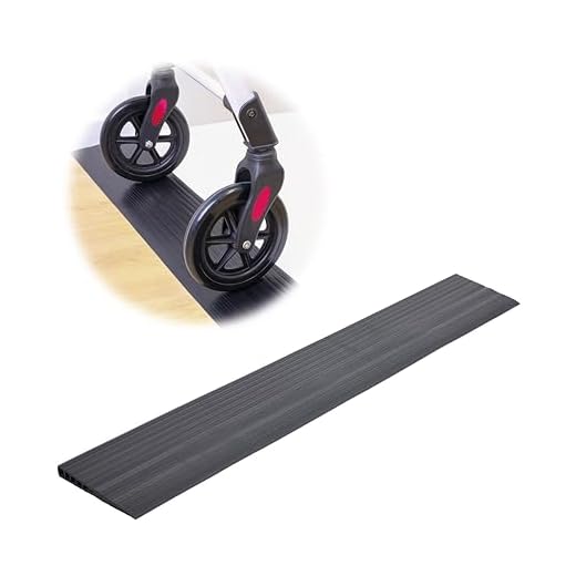 PEPE Mobility Threshold Ramp (2 cm) 0.79" × (14.5 cm) 5.71" × (100 cm) 39.4", Cut-to-Size, Non-Slip Surface, Indoor Use, 1100 lb Max Load