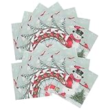 Yardwe Servilletas para Fiesta Estampado Navideño, 100 Piezas de Papel Absorbente para Decoración de Hogar y Eventos Obsequios