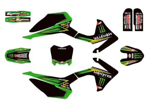Kit déco N'STYLE/MONSTER - Type CRF110 - Vert - Dirt Bike