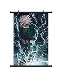 Grande 60 x 90 cm Naruto Kakemono | Poster in tessuto anime manga | Poster da parete | Kak...