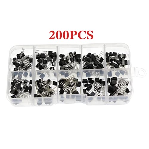 15 Tipos de Valores,HUIOP 200PCS TO-92 NPN P-NP P-ower Transistor 10 Tipos Valores Conjunto de kit B