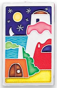 Hand Painted Decorative Village Tile - Handmade in Amalfi