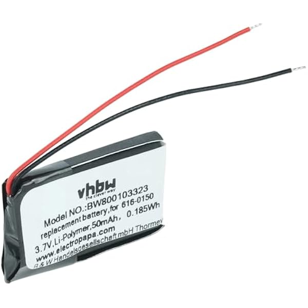 vhbw Bateria zastępuje Apple 616-0150, 616-0548 dla odtwarzacza muzycznego MP3 (50 mAh, 3,7 V, Li-Poli)