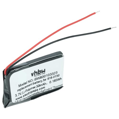 vhbw Batterie Compatible avec Apple IPod Shuffle 4, 4G, Generation 4, 4.Generation Lecteur de Musique MP3 (50mAh, 3,7V, Li-polymère)
