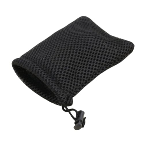Nylon Mesh Drawstring Bag, 5 x 3.5 Inch Small Storage Pouch String Bags for Mini Stuff MP3 Charger Earphone Key (Black, 5.9x4 Inch-12Pcs)4