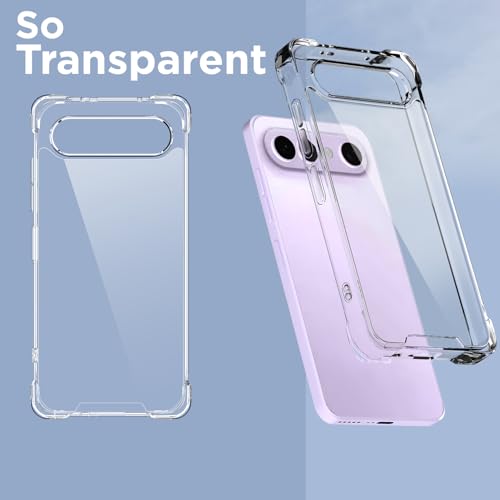 Image of Outlouders Back Cover for Vivo X300 FE 5G Clear Transparent PC + TPU Bumper Case with Raised Edges for Shockproof Protection (Transparent)