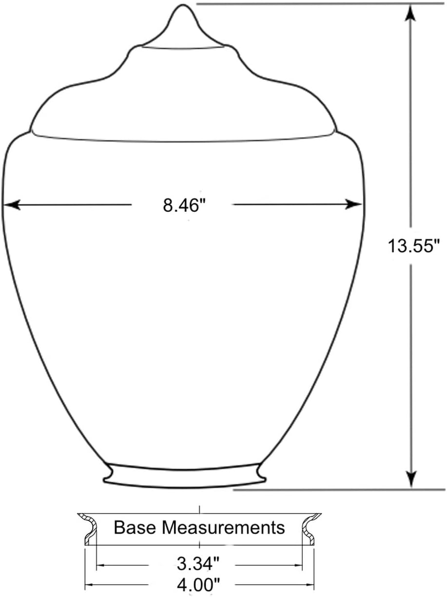 KASTLITE 88068-CL-4F Clear Polycarbonate Acorn | 13.55" Height x 8.46" Width with 4" OD Fitter | Manufactured in the USA