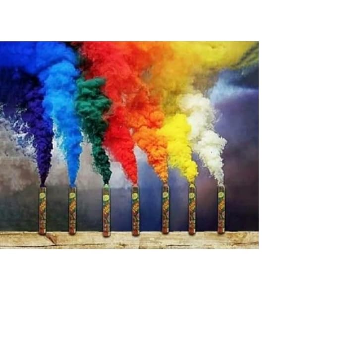 Image of Diamond Craft Herbal and Eco Friendly Fog Color, Stage Performance, Halloween Christmas, Wedding Party Decoration Video Shooting Props, Holi MultiColour (mixed color- pack of 5 fog stick)