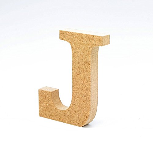 Letras de madera. Letras grandes de madera DM de 20cm de alto para decoración y manualidades. Disponible el Alfabeto completo (J)