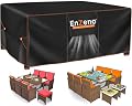 Enzeno Patio Furniture Set Cover Waterproof, Outdoor Dining Coffee Table Chair Covers Rectangular, Heavy Duty Outside Weatherproof Sectional Set Covers for Protection 74" L x 47" W x 28" H Black