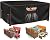 Enzeno Patio Furniture Set Cover Waterproof, Outdoor Dining Coffee Table Chair Covers Rectangular, Heavy Duty Outside Weatherproof Sectional Set Covers for Protection 84"L x 44"W x 28"H Black