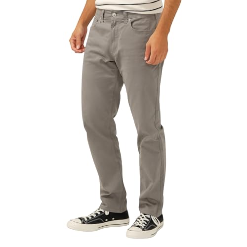 Silver Jeans Co. Men's Eddie Athletic Fit Tapered Leg Jeans, Essential Twill Grey, 31W x 32L