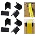 ibasenice Plastic Corner Edge Protectors for Strapping 2.16 X 1.18 Inch Black Shipping Box Strap Guards Pack of 100 Durable Industrial Packaging Edge Protectors