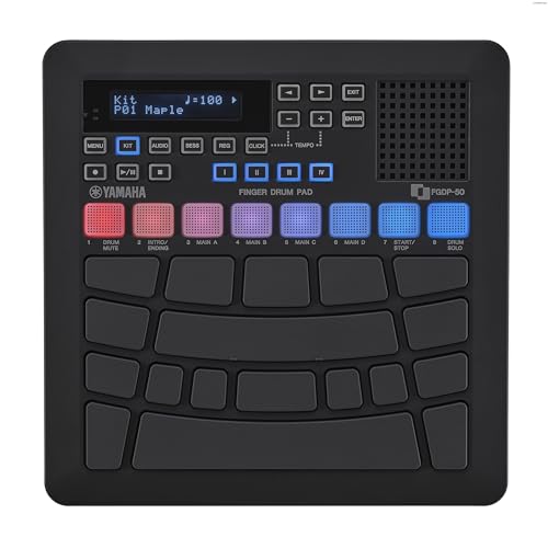Yamaha FGDP-50 Finger Drum Pad – Drum Pad Elettronico Avanzato con Pad Ultra-Sensibili, 48 Kit Preimpostati, 1.500 Voci, Altoparlante Integrato, USB MIDI/Audio, Batteria Ricaricabile e Ingresso AUX