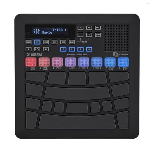 YAMAHA FGDP-50 Finger Drum Pad – Pad de Batería Electrónico Avanzado, Pads Ultra Sensibles, 48 Kits Preestablecidos, 1.500 Sonidos, Altavoz Incorporado, USB MIDI/Audio, Batería Recargable, Entrada AUX