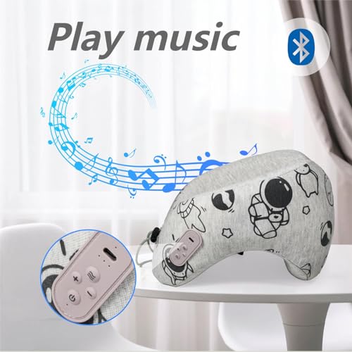 Bluetooth Travel Neck Pillow Electric Neck Massager with Heating Neck Pillow Speaker for Home, Party, Outdoor, Sleep, Travel, Gaming and Gift - Image 4