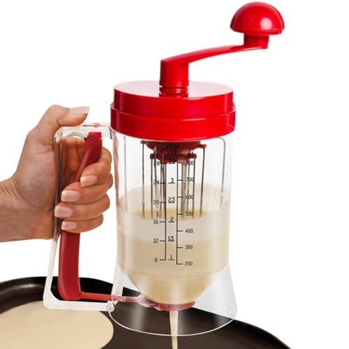 Zuasdvnk Dispensador automático de masa para panqueques y magdalenas, 900 ml, grado alimenticio para cupcakes, gofres, mezcla de magdalenas, crepes, pasteles