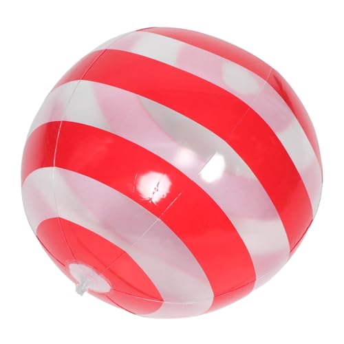 Toyvian Inflatable Pool Ball Beach Ball with Stripes Perfect for Boys and Girls' Pool Party Lightweight Fun