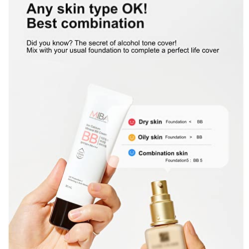 Miba Ion Calcium Mineral Bb Cream 50Ml / 1.69 Fl.oz Patent Raw Material Mineral Ion Calcium. Thin But Overwhelming Coverage. 3 Middle -Term Functionality. Long Lasting Power. Excluding Chemicals As Much As Possible. Uv Protection Spf 50+ / Pa ++++ #TOP6