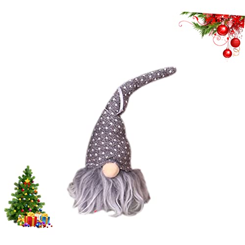 Luxshiny 1 Peça De Natal Gnome Papai Noel Luz Noturna LED Para Presentes De Festa De Feriado Cinza L