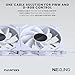 Phanteks M25-140 Gen2 Reversed Blade Triple Pack, 3X 140mm ARGB High Performance Cooling Fans, Daisy-Chain Unified Fan Frame, Infinity Mirror hub, Single Cable Connection, White