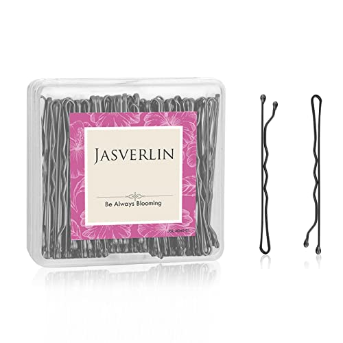 JASVERLIN Bobby Pin negro grande largo grande horquillas de pelo decorativo deslizante Bonby Firm Sujeción horquilla accesorios de peinado pin a granel 2 3/8 pulgadas 100 unidades
