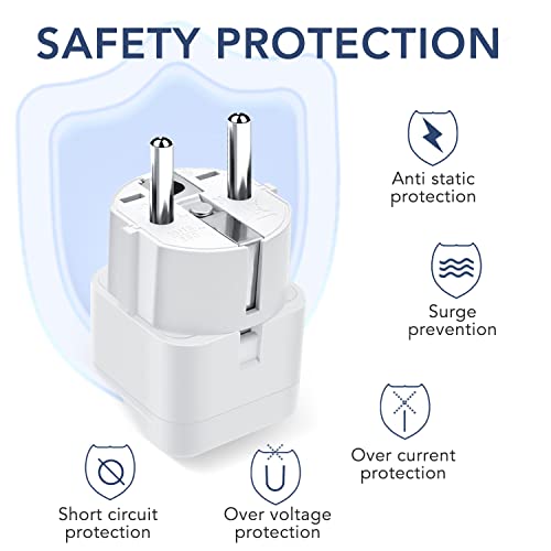 image for HEYMIX LIFE HEYMIX Travel Adapter EU 2-Pack,Australia to European Powe