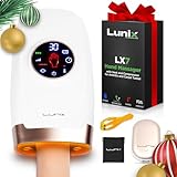 Lunix LX7 Electric Hand Massager with Heat and Compression, Pressure Point Therapy for Arthritis, Pain Relief and Carpal Tunnel, with Hand Warmer, White