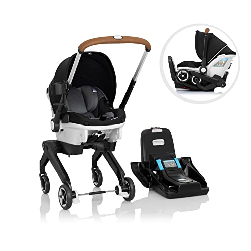 Image of Evenflo Gold Shyft DualRide Infant Car Seat and Stroller Combo with Carryall Storage (Moonstone Gray)