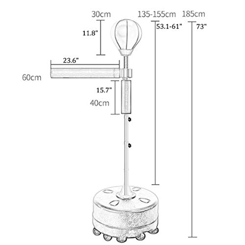 image for YUN HAI Professional Heavy Stand Punching Bag with 360° Reflex Bar, A