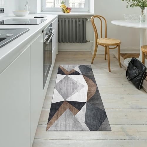 Alfombra de pasillo 100x250 cm antideslizante de retazos para dormitorio 5