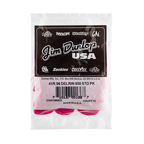 Dunlop 41R.96 Delrin®, rosa escuro, 0,96 mm, 72/bolsa