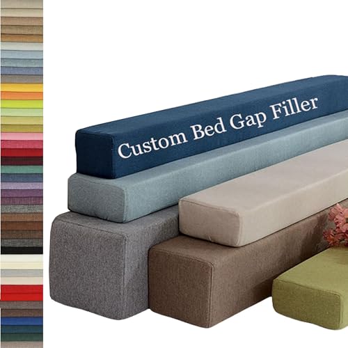 WANGLIUpeers Individuelle Größe Bettlückenfüller,Bettbrücke Matratzenfüllkissen,Matratzenverlängerung Mit Abnehmbarem Bezug,Matratzen Ritzenfüller Twin-zu-Einzel-/Doppel-/Kingsize-Bett