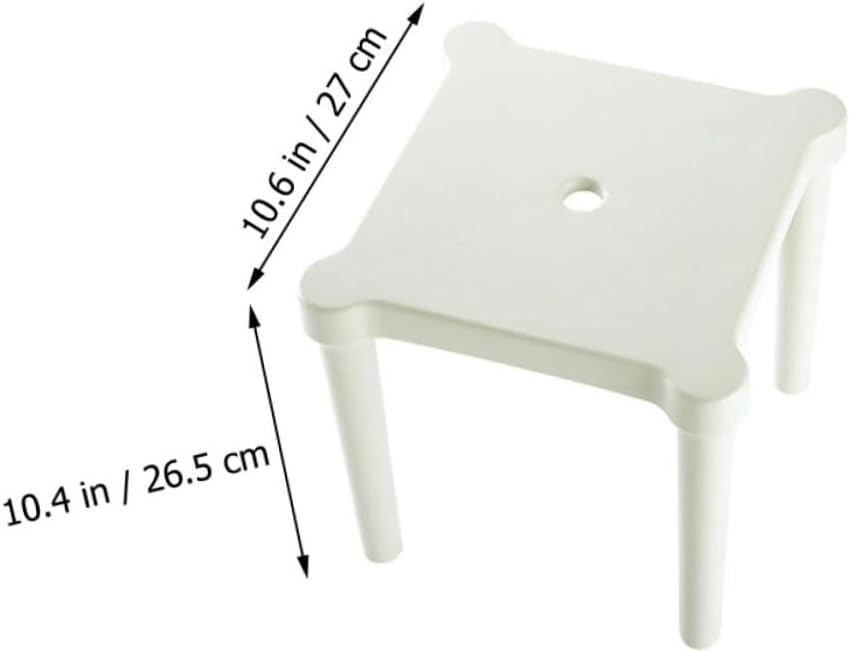 STOBAZA Skid Frosted Plastic Stool Thick Portable Low Chair for Boy Girl and Adults Easy to Assemble and Disassemble Space-Saving Design for Home Use