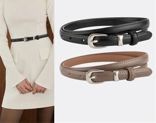 Women's Leather Belt Pin Buckle With Denim Suit Pants Belt2