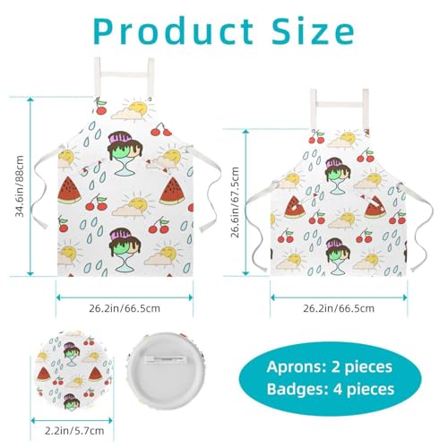 Tablier de cuisine lot de 2 pour bar restaurant et travail - 2