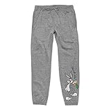 Looney Tunes Classic Bugs Bunny Adult Unisex Heather Grey Graphic Sweatpants - L