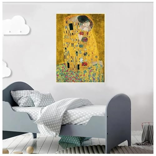 Gustav Klimt impression sur toile déco murale affiche rétro de 60x80 cm