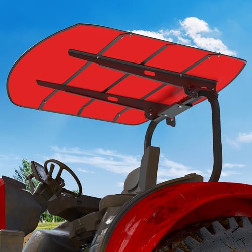 MOOFI Mowers Canopy for ROPS - Non-fading High-Density Thermoplastic Umbrella - 53-3/8 X 53-3/8 (Adds About 4 to Tractor Height)